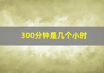 300分钟是几个小时(