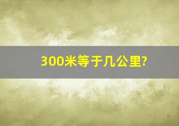 300米等于几公里?