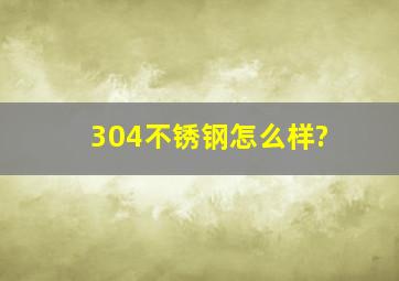 304不锈钢怎么样?