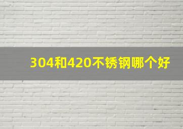 304和420不锈钢哪个好