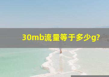 30mb流量等于多少g?