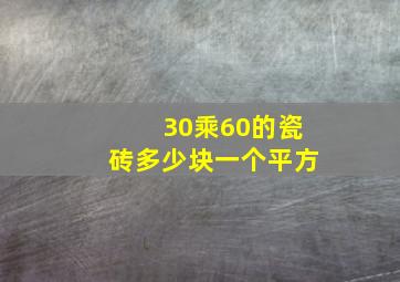 30乘60的瓷砖多少块一个平方