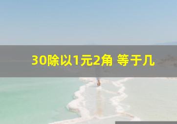 30除以1元2角 等于几