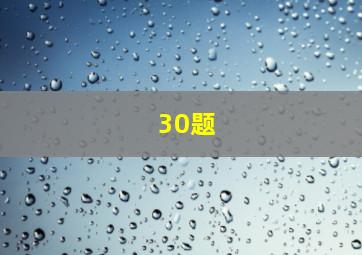 30题。。。。