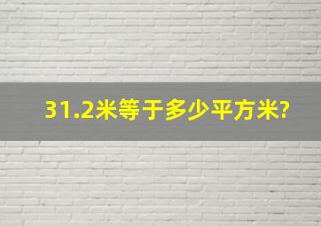 31.2米等于多少平方米?