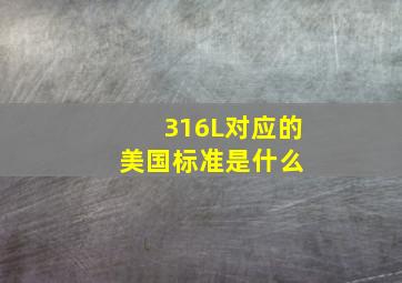 316L对应的美国标准是什么 