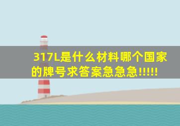 317L是什么材料哪个国家的牌号求答案急急急!!!!!