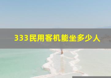 333民用客机能坐多少人