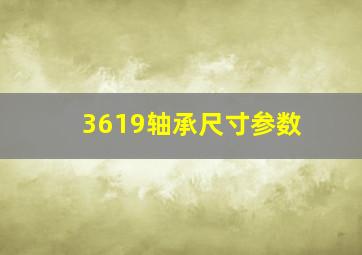 3619轴承尺寸参数(