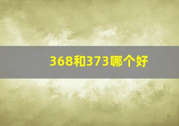 368和373哪个好