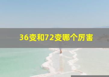 36变和72变哪个厉害 