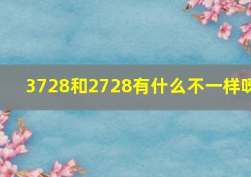 3728和2728有什么不一样呀