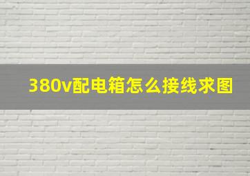 380v配电箱怎么接线,求图