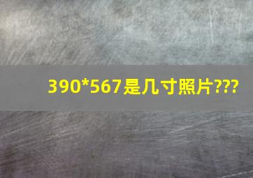 390*567是几寸照片???