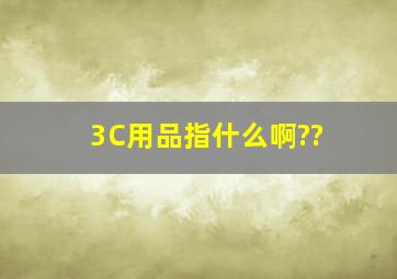 3C用品指什么啊??