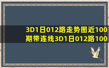 3D1日012路走势图近100期带连线3D1日012路100期走势图 