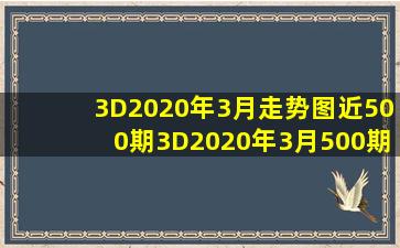 3D2020年3月走势图近500期3D2020年3月500期走势图 