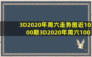 3D2020年周六走势图近1000期3D2020年周六1000期走势图 