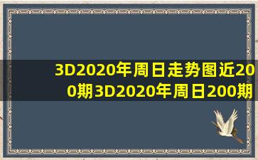 3D2020年周日走势图近200期3D2020年周日200期走势图 