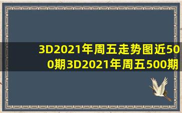 3D2021年周五走势图近500期3D2021年周五500期走势图 