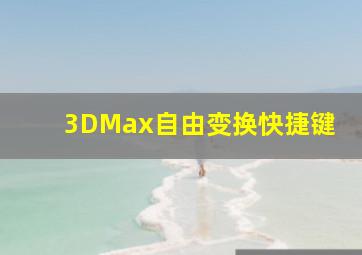 3DMax自由变换快捷键