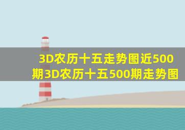 3D农历十五走势图近500期3D农历十五500期走势图