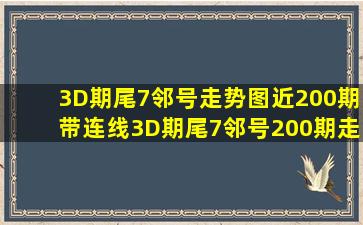 3D期尾7邻号走势图近200期带连线3D期尾7邻号200期走势图 