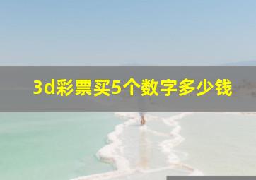 3d彩票买5个数字多少钱