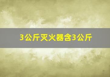 3公斤灭火器含3公斤