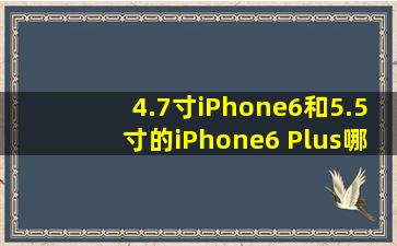 4.7寸iPhone6和5.5寸的iPhone6 Plus哪个值得买