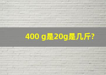 400 g是20g是几斤?