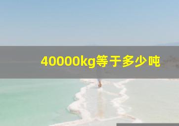 40000kg等于多少吨(