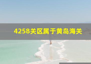 4258关区属于黄岛海关