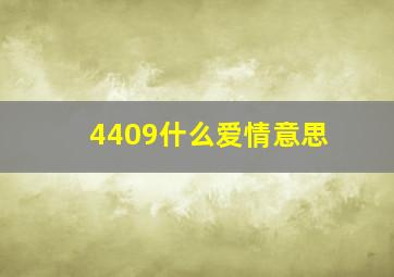 4409什么爱情意思