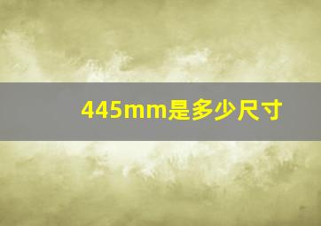 445mm是多少尺寸