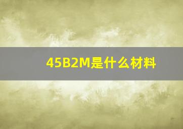 45B2M是什么材料