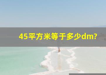 45平方米等于多少dm?