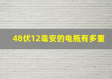 48伏12毫安的电瓶有多重