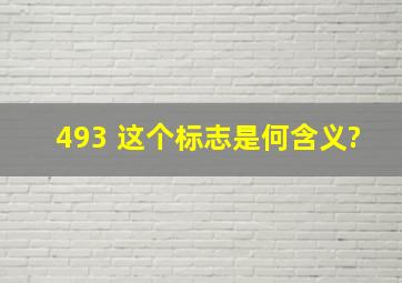 493 、这个标志是何含义?