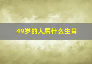 49岁的人属什么生肖