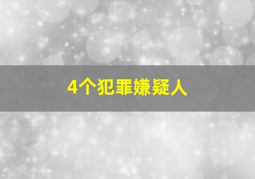 4个犯罪嫌疑人