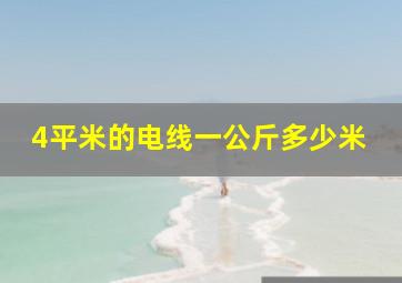 4平米的电线一公斤多少米