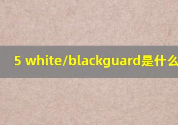 5 white/blackguard是什么意思?