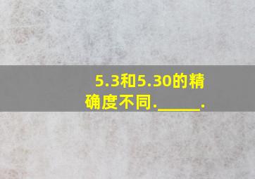 5.3和5.30的精确度不同._____.