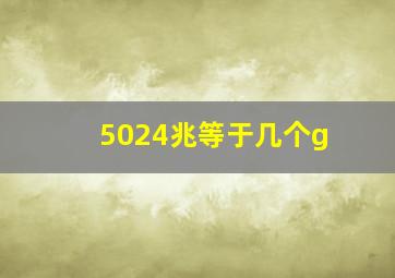 5024兆等于几个g