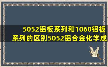 5052铝板系列和1060铝板系列的区别,5052铝合金化学成分