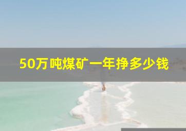 50万吨煤矿一年挣多少钱