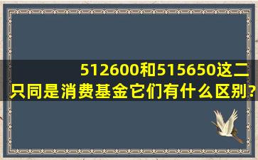 512600和515650这二只同是消费基金,它们有什么区别?