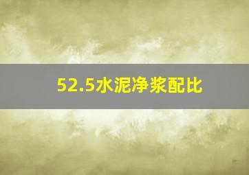 52.5水泥净浆配比