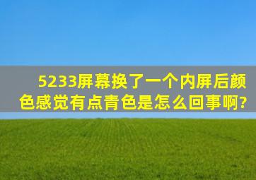 5233屏幕换了一个内屏后,颜色感觉有点青色是怎么回事啊,?